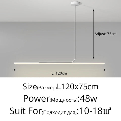 Nordic Minimalist LED Pendant Lights Hanging Wire Line Lamp For Dining Table Living Room Kitchen Restaurant Home Indoor Lighting