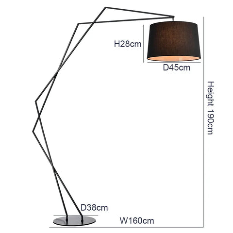 Nordic LED Fishing Floor Lamp Fabric Lampshade Standing Light Living Room Bedroom Home Decor Indoor Lighting Table Lamp Remote