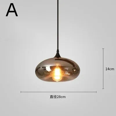 Postmodern Grey Glass Led Pendant Lights For Kitchen Hanging Lamp Dining Room Home Decor Loft Suspension Lighting Luminaire